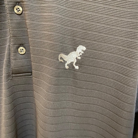 Champion's Tour--PGA-Men's Large- Golf Polo-Charcoal Grey-Dinosaur Logo - Picture 4 of 9